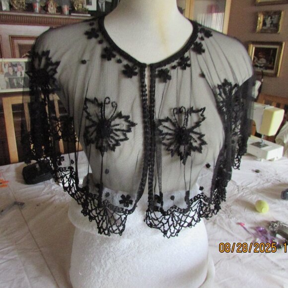 Vintage embellished (sequin) shawl - Picture 1 of 4